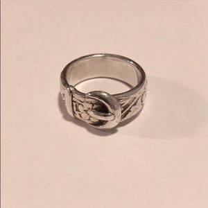 James Avery Floral Belt & Buckle Ring